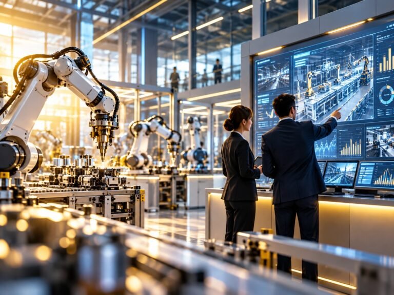 AI business automation illustrative artwork