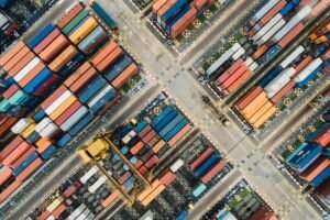 Global freight and supply chains, illustrative stock photography