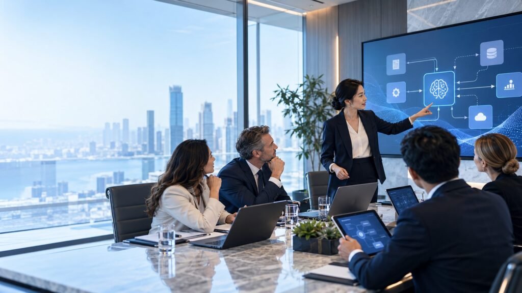 Illustrative visual for ai workflow strategy meeting