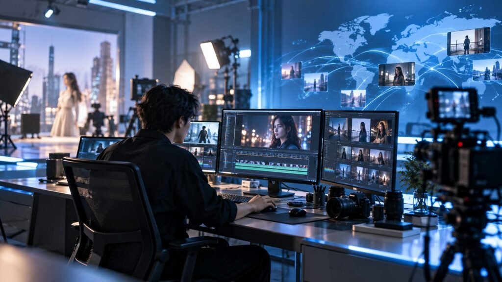 Illustrative visual for cinematic global content studio
